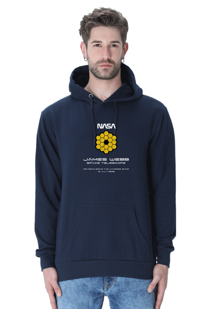 UNISEX BLACK HOODIE: JWST's LEGACY OF REDISCOVERING THE UNIVERSE