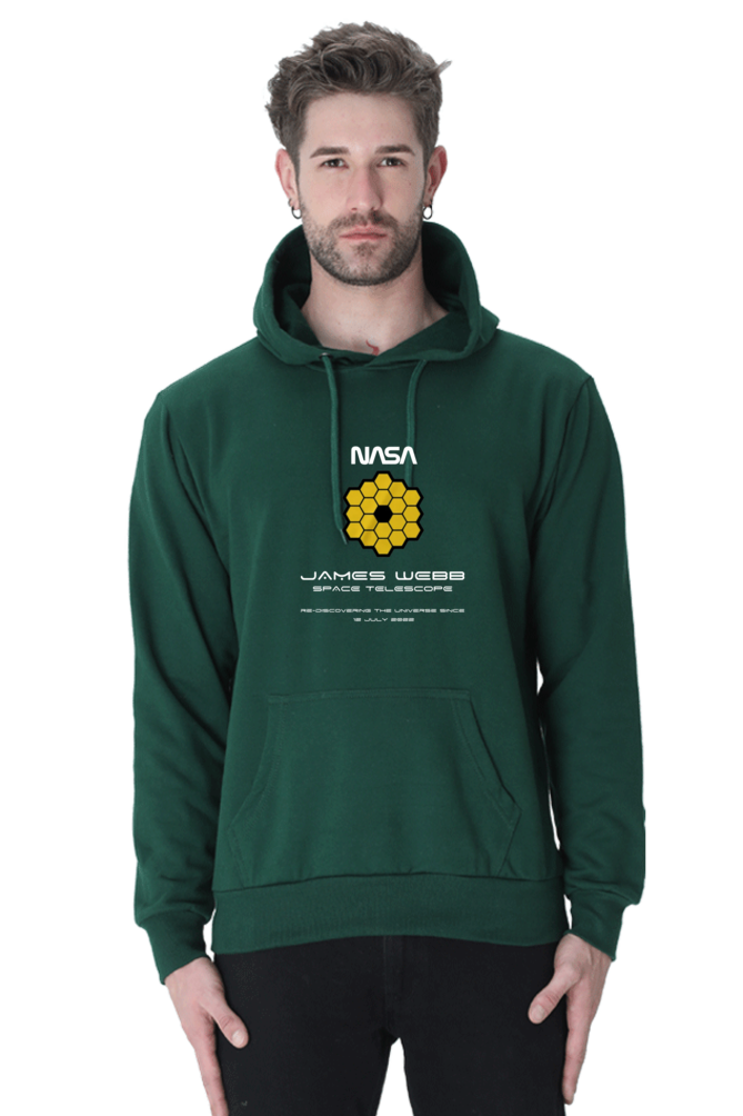 UNISEX BLACK HOODIE: JWST's LEGACY OF REDISCOVERING THE UNIVERSE