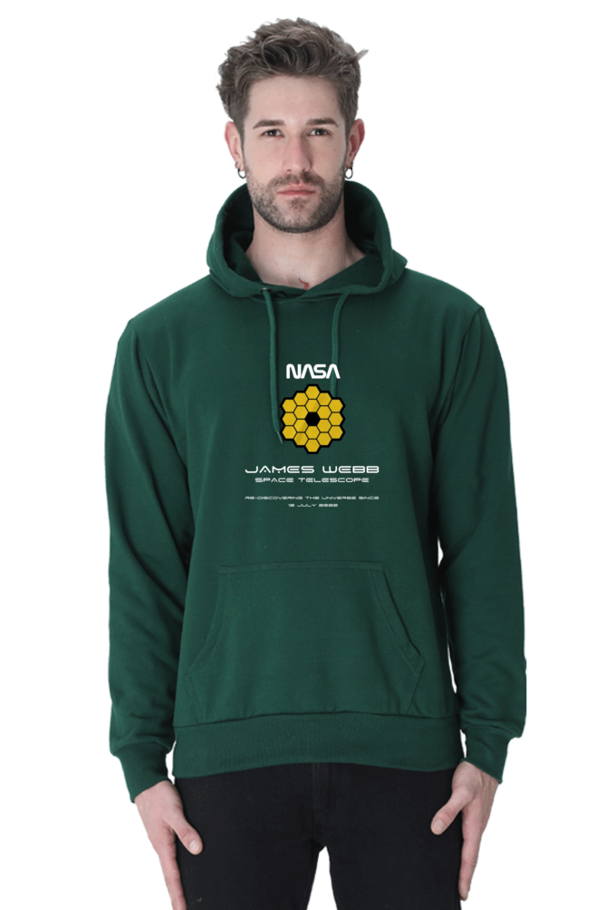 UNISEX BLACK HOODIE: JWST's LEGACY OF REDISCOVERING THE UNIVERSE