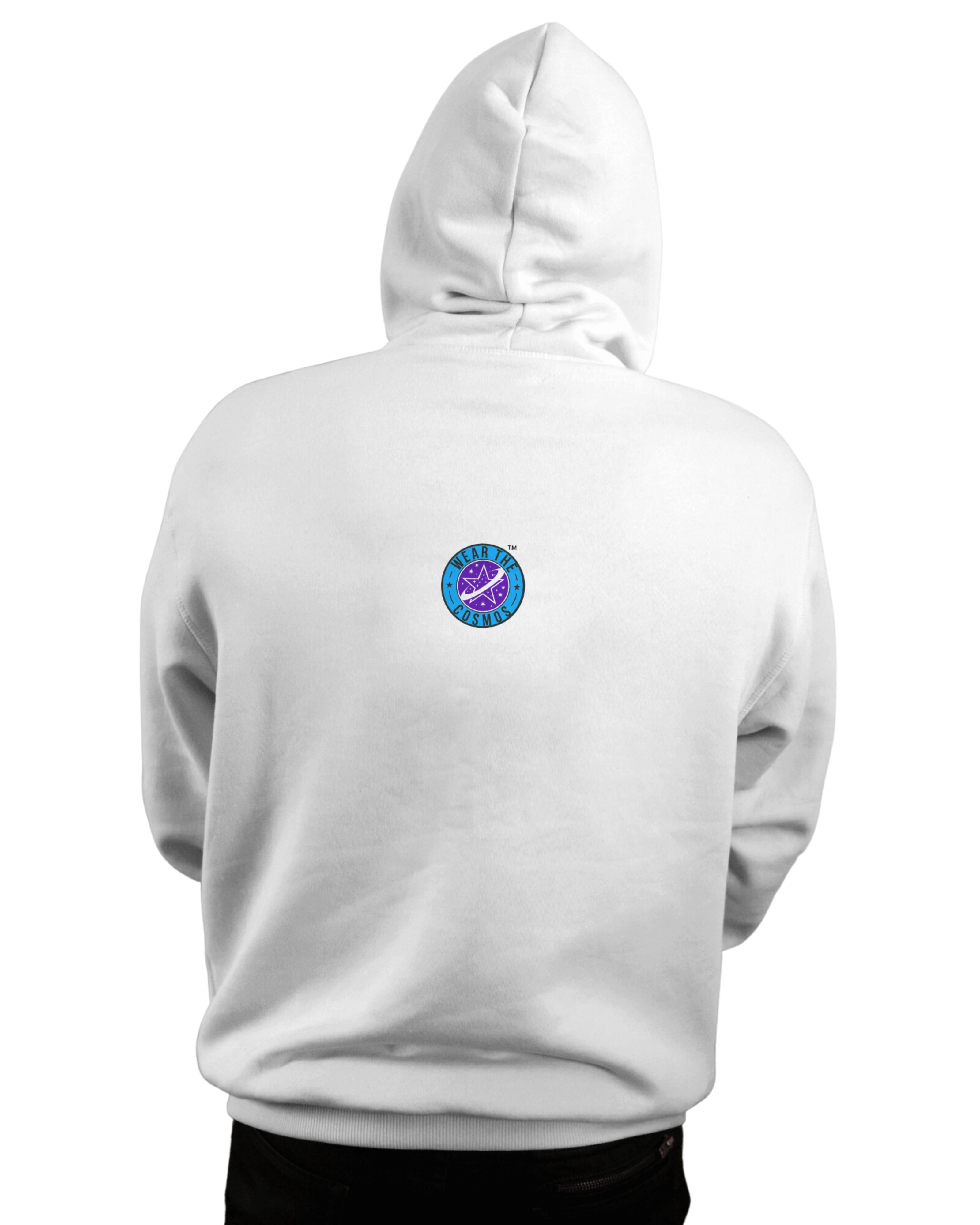 UNISEX BLACK/WHITE SOLAR SYSTEM HOODIE – PLANET GRAPHIC DESIGN