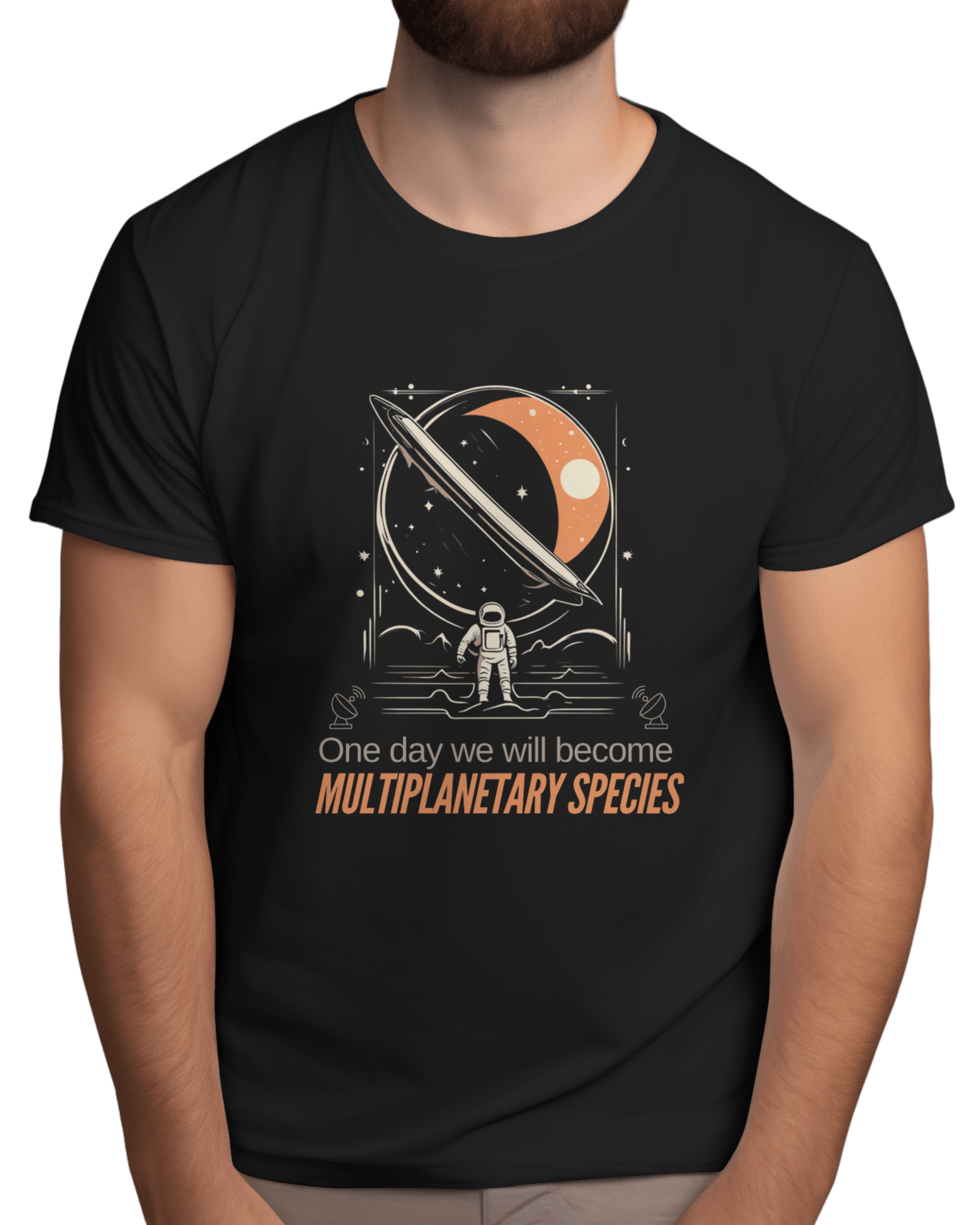 MULTI PLANETARY SPECIES MEN ROUND NECK T-SHIRT